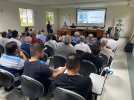 Durante o encontro, o oceanógrafo da Coordenadoria Técnica, Luiz Carlos Matsuda apresentou os principais questionamentos e recomendações do SINDIPI.