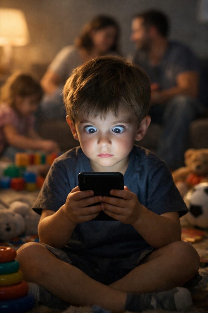 A proposta surge em meio a um debate internacional cada vez mais intenso: diretrizes da Organização Mundial da Saúde (OMS) continuam recomendando que crianças menores de 1 ano não sejam expostas a telas e que, até os 5 anos, o tempo seja limitado e equilibrado com sono adequado, movimento e brincadeiras ativas. Foto: Divulgação CVP.